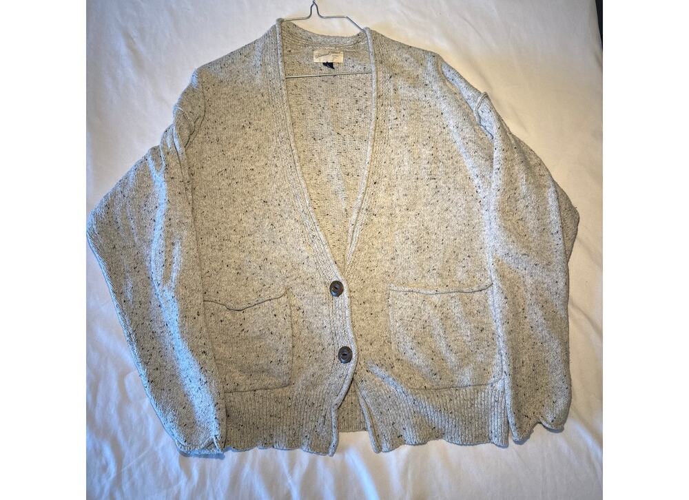 Universal Thread Womens S Speckled Knit Cardigan Sweater Oversized Pocket